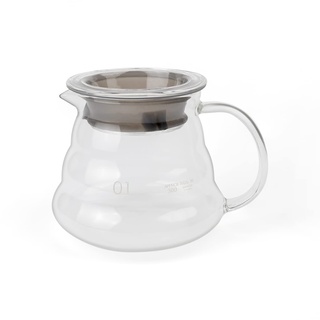 Glas Kaffeekanne, KINHARD 360 ML Heat Resist Kaffee Kanne, Glas-Teekanne, Wasserkocher, handgebrühter Kaffee-Tropftopf