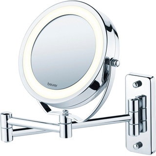 BEURER Kosmetikspiegel BS 59, Drehbare Spiegelfläche (11cm) und helles LED-Licht silberfarben