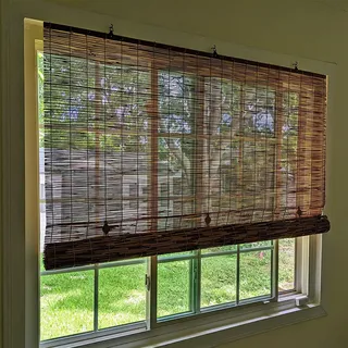 Holz Rollo Bambus Sonnenschutz Jalousien Atmungsaktiv Bambusrollo Bambus Rollo Raffrollo Holzrollo 50 60 70 80 90 110 120 100 130 140 150 160 Rollo Raffrollo für Fenster (Size : 90cm Breit x 110cm Ho