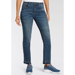 7/8-Jeans KANGAROOS "CULOTTE-JEANS" Gr. 34, N-Gr, blau (blue used) Damen Jeans Ankle 7/8 mit ausgefranstem Saum - NEUE KOLLEKTION
