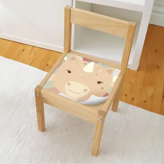 Limmaland Wiederablösbare Klebefolie passend für IKEA Lätt Kinderstuhl – Bunte Möbelfolie für Kindermöbel - Selbstklebende, blasenfreie Folie für Kinderzimmer – Kinder Stühle DIY Deko (Einhorn)