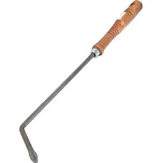 FireFix Stocheisen Kaminbesteck 0,45 m mit Holzgriff vernickelt