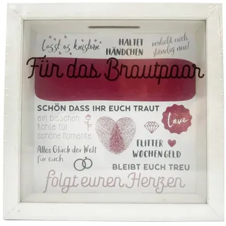 eXODA Spardose Brautpaar Hochzeit Flitterwochengeld weiß
