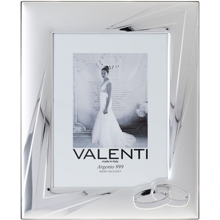 Valenti&Co Bilderrahmen, Silber, 18 x 24 cm, ideal als Geschenk zur Hochzeit oder für Mutter und Papa.