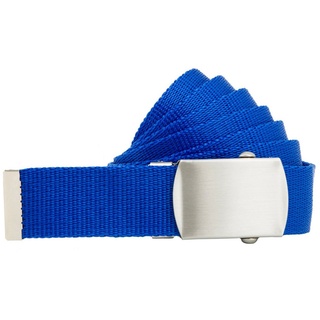 shenky Stoffgürtel Damengürtel 100cm bis 160cm Länge 3cm Breite Gürtel (schmaler Gürtel, Textilgürtel) robust blau 100cm