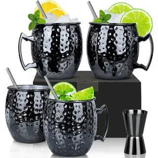 luxuskollektion Moscow Mule Becher Set 0,55 l Schwarz 4