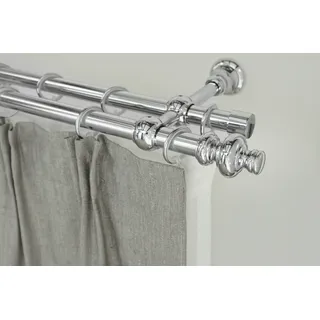 GARESA Vorhangstange Andrea 2-läufig Ø 20 mm 140 cm Grau