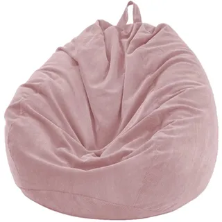 FANSU Sitzsack Waschbar, Sitzsack Ohne Füllung, Sitzsack-StuhlbezugIndoor Outdoor, Sitzsäcke für Kinder Erwachsene, Kordsamt Textile Aufbewahrung (85x110cm,Rosa)