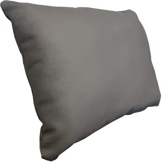 Quattro Meble Echt Leder Kissen Sofa & Stuhl Deko Kissen Echtleder Rückenkissen Rindsleder - Volleder Leder Zierkissen Lederkissen Modell 1el Graues Leder Anthrazite (45 x 60 cm)