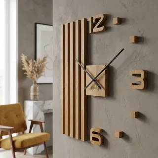Flexistyle 3D Wanduhr 60,0 cm EKO braun