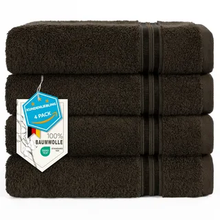 hammetex Handtuchset 50 x 100 cm braun 4 St.
