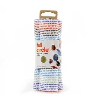 Full Circle saubere biologische Küchenhandtücher, frühlingsgrün (Pack von 6), Bambus, mehrfarbig, 30,4x30,4x2,5 cm
