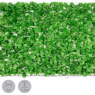 Fency Bright Ivy Sichtschutzzaun Windschutz 300x150 cm Efeu hellgrün