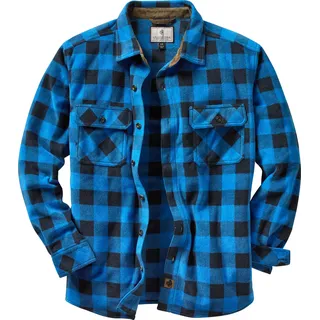 Legendary Whitetails Herren Standard Navigator Fleece-Hemd mit Knopfleiste, Liberty Buffalo Plaid Blue, Größe M