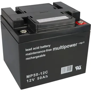 Multipower Elektromobil Scooter Batterie Akku 12V 50 AH zyklenfest