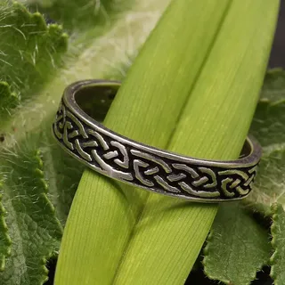 Drachensilber Keltischer Ring Schmuck Partnerring 925 Sterlingsilber Damen Herren Freundschaft Bandring 48 - Silber