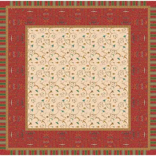 Bassetti Tischdecke, Rot, Textil, Ornament, 170x170 cm, Oeko-Tex® Standard 100, bügelleicht, Wohntextilien, Tischwäsche, Tischdecken