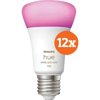 Philips Hue White & Color E27 1.100 lm 12er-Pack