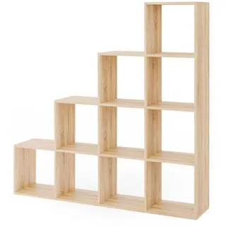 Vicco Treppenregal Bücherregal 142,5 x 140 x 29 cm Eiche Sonoma