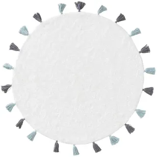 Lytte Kinderteppich, Blau, ø 80 cm, rund - Waschbarer Teppich Kinderzimmer