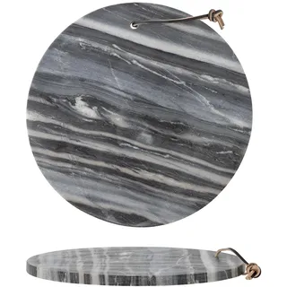 Bloomingville Schneidebrett LEMONI Grau Marmor 30 cm Servierbrett Tapas Platte