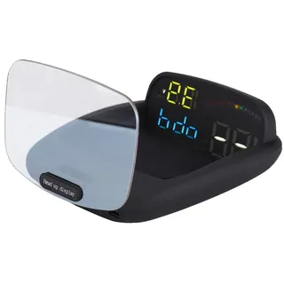 Garsent Head-Up-Display, Universelles Auto HUD Großbild-Display Mit Geschwindigkeitswarnung für OBD und GPS Dual System, Unterstützt Stereo Imaging