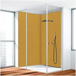 Duschrückwand, Badrückwand, Duschverkleidung, Wandverkleidung aus 3 mm Alu-Verbundplatte, Aluverbund Gold Metallic 799 100x200cm