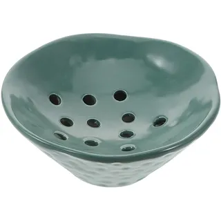 Tofficu Kleine Keramikvase in Lotus Form aus Grünem Ton Vielseitig für Blumenarrangements Geeignet Moderne Japanisch Chinesische Zen Dekoration für Wohn und Entspannungsbereiche