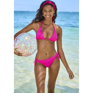 Triangel-Bikini VIVANCE Gr. 34, Cup A/B, pink Damen Bikini-Sets Ocean Blue mit Accessory vorn