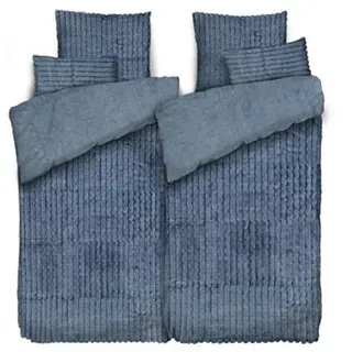 MONT CHALET Fell-Wendebettwäsche Jacquard-Streifen Mikrofaser Chinchilla Farb- & Setauswahl