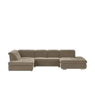 Lounge Collection Wohnlandschaft mit verschiedenen Funktionen Spencer , braun , Maße (cm): B: 382 H: 102 T: 260.0