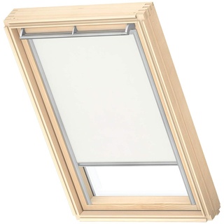 VELUX Original Dachfenster Sichtschutzrollo für PK06, Weiß, mit Grauer Führungsschiene