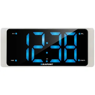 Wecker Radiowecker LED Display FM Tuner Schlummer Funktion Blaupunkt Weiß