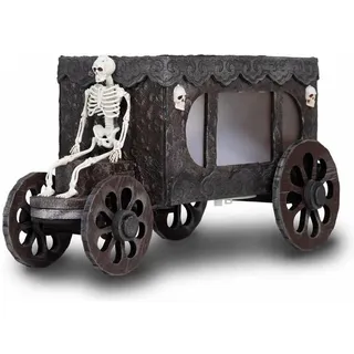 My Other Me Halloween-Dekoration Totenkopf Kutsche 18 x 31 x 18 cm
