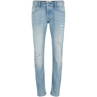 TOM TAILOR DENIM Herren Piers Slim Jeans, blau, Uni, Gr. 29/34