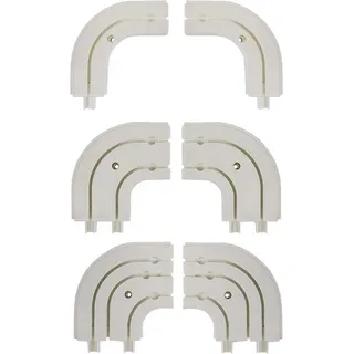 GARDUNA Gardinenschiene Rundbogen 2-läufig Ø 0 mm 0 cm Weiß