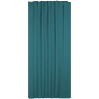 Haus und Deko Vorhang Verdunkelungsvorhang 300 x 245 cm Petrol Blickdicht Gardinen Kräuselband Thermovorhang lichtdicht Kälteschutz verdunkelnd für Schlafzimmer Wohnzimmer Kinderzimmer
