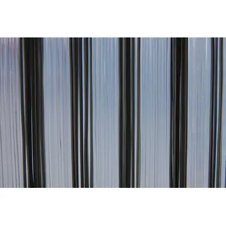 La Tenda Insektenschutz-Vorhang Türvorhang TRENTO 1 XL Streifenvorhang grau, 120 x 230 cm, PVC - Länge und Breite individuell kürzbar grau 120 cm x 230 cm