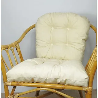 Rattani Sitzkissen Polster, Kissen für Rattansessel / Rattanstuhl / Gartenstuhl Jawa beige
