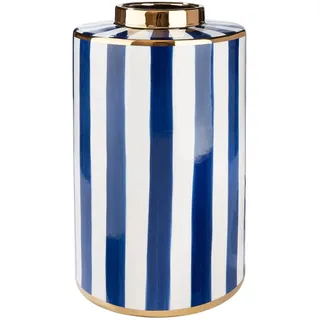 Gilde Vase zylindrisch Elio Blau 40 cm
