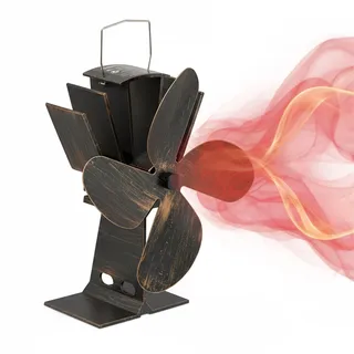 Relaxdays Kaminventilator 19 x 12 x 26 cm schwarz