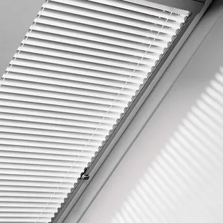 VELUX Original Jalousette Jalousie für GGL/GPL/GHL/GTL P08 und 408 und GGU/GPU/GHU/GTU P08 in der Farbe 7001 / Uni Weiß, Seitenschienen in Silber/PAL P08 7001S