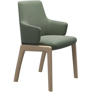 Stressless Stuhl Vanilla | 4-Fuß Holzgestell D100 Batick Thyme Green Mit Armlehnen Niedriger Rücken
