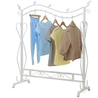 Loywe Kleiderständer im Vintage-Stil Garderobenständer Höhenverstellbar von 120 bis 160 cm und Schraubenschlüssel,Metall, LWK10W