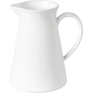 Krug Friso, Weiß Hochglanz, Keramik, 1,66 L, 14.8x21.6x20 cm, Handmade in Europe, Kaffee & Tee, Kannen, Karaffen