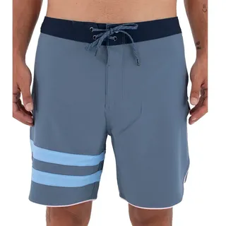 Hurley Phantom Eco Block Party Solid 18 Badeshorts Grey Teal 34