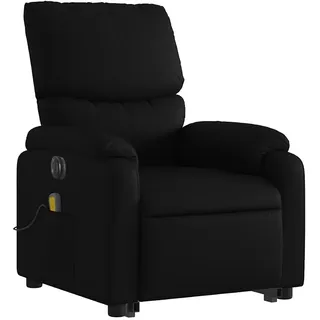 vidaXL Massagesessel mit Aufstehhilfe Elektrisch Kunstleder 99 x 99 x 0 cm Schwarz