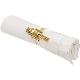 Atmosphera Createur d ́interieur Serviettenring, Gold, Metall, 4x4.5x7 cm, Dekoration, Weihnachtsdekoration