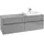 Waschbeckenunterschrank 160 x 55 cm Glossy Grey