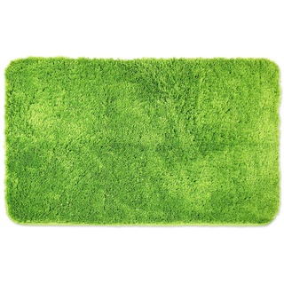 WohnDirect Badezimmerteppich groß Grün - Badematte rutschfest 60 x 100 cm - Badteppich Set, waschbar
